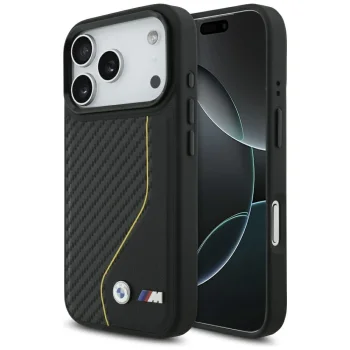 BMW M Carbon Line & Logo MagSafe vāciņš iPhone 17 Pro, dzeltens
