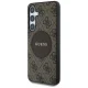 Guess 4G Round Patch Classic Logo MagSafe vāciņš Samsung Galaxy S25 Plus brūns