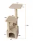 Kaķu māja / kāpelēšanas koks - stabs / nagu asināmais - 92cm, Pelēks | Cat House Tree with Sisal Scratching Posts