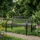 MultiGarden dārza sols ar atzveltni, 120x50 cm, melns