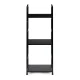Modernhome CWJ302480L BLACK koka plaukts ar metāla rāmi, 3 plaukti, melns