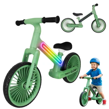 Līdzsvara ritenis Trike Fix Glow LED, zaļš