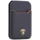Lamborghini D1 Dabīgās Ādas MagSafe Maks - Melns/Oranžs