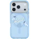 Karl Lagerfeld Script Logo MagSafe vāciņš iPhone 18 Pro / 17 Pro, gaiši zils