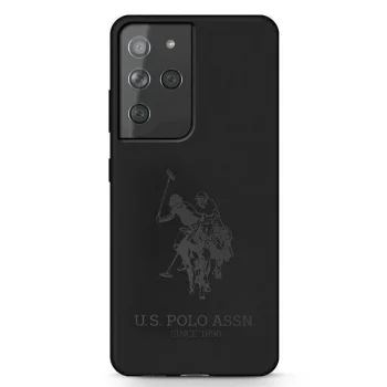 Samsung Galaxy S21 Ultra (SM-G998B) US Polo Silicone On Tone Case Cover (USHCS21LSLHRTBK), Black | Telefona Maciņš...