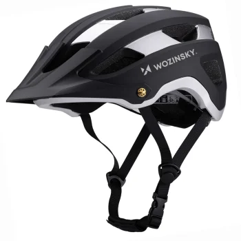 Wozinsky MTB velosipēdista ķivere ar noņemamu nagu, L izmērs (57-62 cm), melna/sudraba