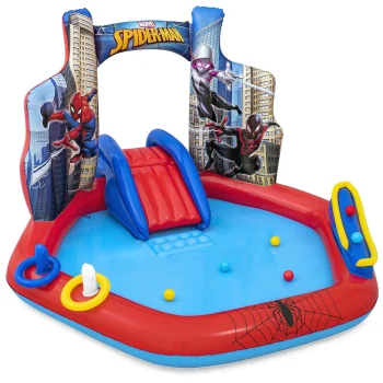 Bestway 98793 Spider-Man piepūšamais ūdens rotaļu laukums, 211 x 206 x 127 cm