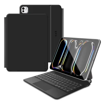 Tech-Protect SmartCase Magnetic maciņš ar tastatūru iPad Pro 11" 5/6 2024-2025, melns