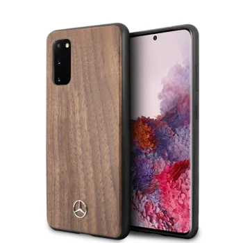 Mercedes Samsung Galaxy S20 vāciņš Wood Line Walnut, brūns