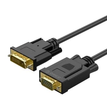 Orico XD-DITV DVI uz VGA Full HD adaptera kabelis 5m, melns