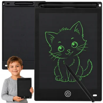 12" LCD grafiskais planšetdators zīmēšanai un rakstīšanai ar irbuli, melns