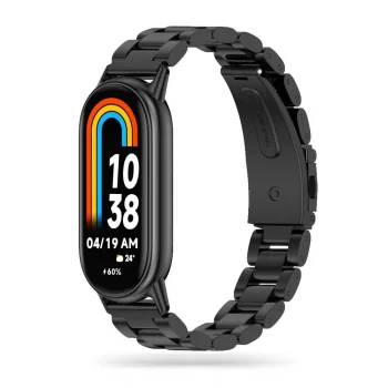 Tech-Protect Nerūsējošā aproce priekš Xiaomi Smart Band 8 / NFC - melna | Stainless bracelet for black