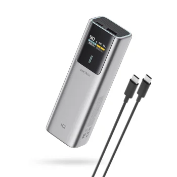 CUKTECH CKPB100PGLBL ārējais akumulators 150W 10000mAh USB-C USB-A, pelēks