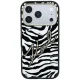 Karl Lagerfeld IML Signature Zebra Glitter MagSafe vāciņš iPhone 17 Pro / 18 Pro, zelts