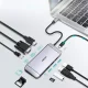Choetech HUB-M15 9-in-1 USB-C centrmezgls (HDMI, VGA, RJ45, SD/TF), Pelēks