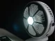 Galda ventilators ar klipsi un LED lampu, 3 režīmi, uzlādējams, balts/melns