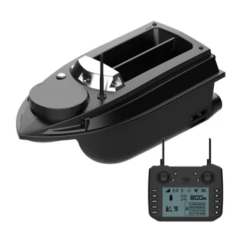 Flytec V030-Basic iebarošanas kuģītis (bez akumulatora), Melns