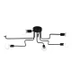Griestu lampa ar 6 zariem ZD74F, melna