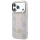 Guess 4G Stripe Round and Classic Logos MagSafe vāciņš priekš iPhone 17 Pro Max / 18 Pro Max, rozā