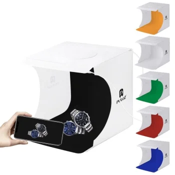 Puluz Foto kaste ar 2 LED paneļiem, 24x23x22cm