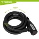 Velosipēda troses saslēdzējs 150cm 12mm Trizand, matēti melns