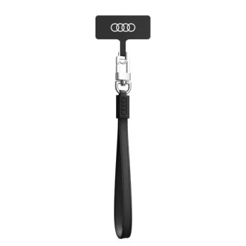 Audi universāla ekoādas tālruņa siksniņa 28 cm x 10 mm, melna