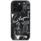 Karl Lagerfeld Grained Pattern & Logo MagSafe vāciņš iPhone 16 Pro, melns