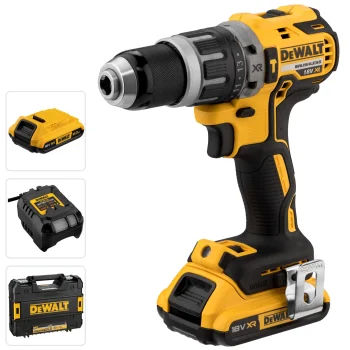 Akumulatora triecienurbjmašīna-skrūvgriezis DeWalt DCD796D2-QW 18V ar 2x 2.0 Ah akumulatoriem