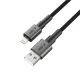 Tech-Protect Ultraboost DNA USB-A uz Lightning kabelis 12W / 2.4A 25 cm, pelēks