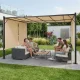 MultiGarden 3x4 m tērauda dārza pergola, bēša