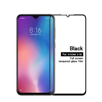 5D Aizsargstikls Xiaomi Mi 9 SE, Melns Pilna Pārklājuma (Tempered Glass)