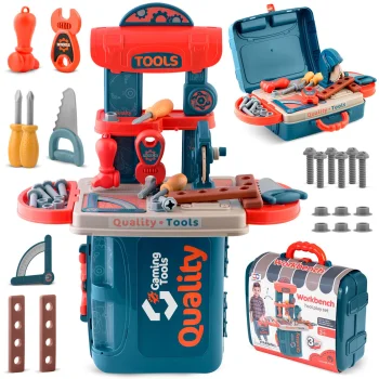Bērnu darbagalds ar instrumentiem Ricokids 3 vienā, koferis