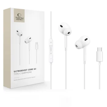 Tech-Protect Ultraboost Core G3 USB-C austiņas, baltas