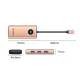 Dokstacija Orico PW11 6-in-1 USB-C HDMI 4K RJ45 100W PD rozā zelta