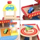 ECOTOYS liela koka rotaļu garāža ar liftu un mašīnītēm