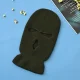 Balaclava 3 caurumu sejas maska, zaļa