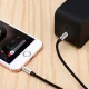 Baseus Yiven 3.5mm AUX audio kabelis, 1m, melns/sudraba