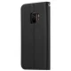 Samsung Galaxy S9 (G960F/DS) PU Leather Wallet Book Case Cover, Black | Vāks Maciņš Maks Grāmatiņa Apvalks