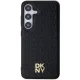 DKNY Samsung Galaxy S24 vāciņš Leather Pattern Metal Logo MagSafe, melns