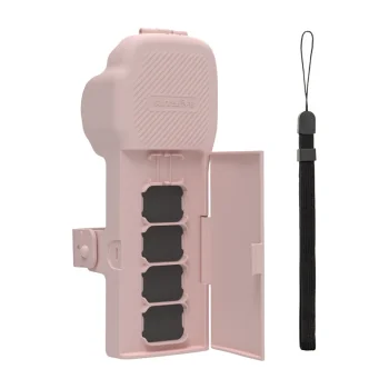 Sunnylife aizsargvāciņš ar siksniņām DJI Osmo Pocket 3 kamerai, rozā