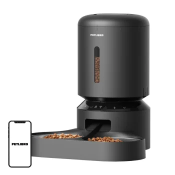 Petlibro Granary Barības Dozators ar Dubulto Bļodu, WiFi, 5L - Melns
