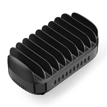 USB uzlādes stacija Orico DUK-10P-V1, 10x USB-A, 120W, melna