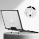 Tech-Protect SmartShell Pro vāciņš MacBook Air 13\" (M2/M3/M4) Melns/Caurspīdīgs