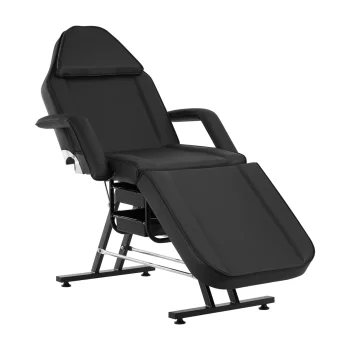 Kosmētikas krēsls Sillon ar izvelkamām paplātēm, melns