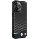 BMW Leather Carbon vāciņš Apple iPhone 14 Pro, melns
