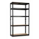 Humberg metāla noliktavas plaukts 183x90x40 cm, melns