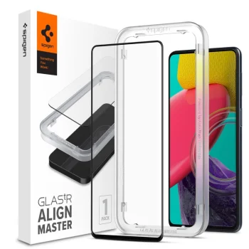 Aizsargstikls Spigen ALM Glass FC priekš Samsung Galaxy M53 5G, Black