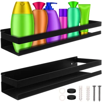Vannas istabas sienas plaukts 50 cm Ruhhy, melns