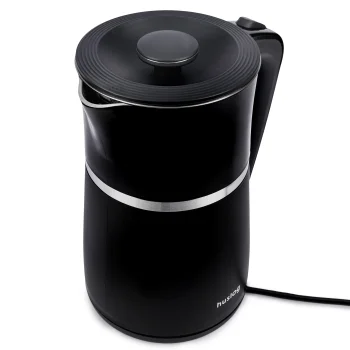 Elektriskā tējkanna Huslog AK-1032, 1.7 l, 2200 W, melna/sudraba