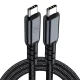 3mk Hyper Cable N-SERIES Thunderbolt 4 USB-C uz USB-C kabelis 1m 240W, melns